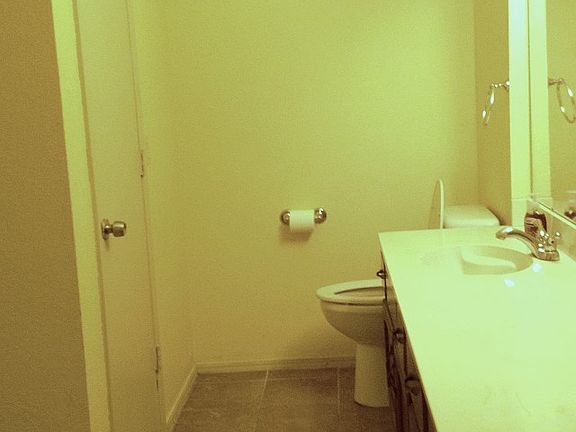 Master bath showing one large closet