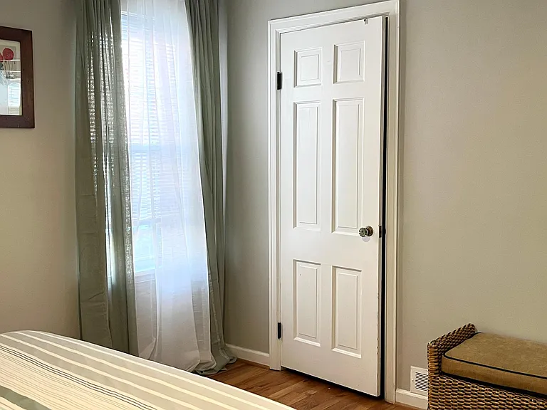 Nice sized closet in bedroom one and window for ventilation.