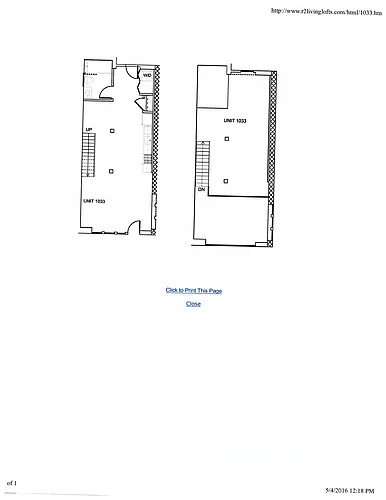 Floor plan 1x1 Loft - Ground Level
