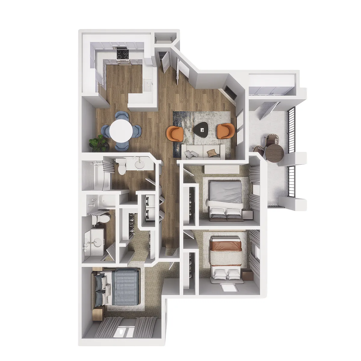 Floor plan C1: Cholla with Carport