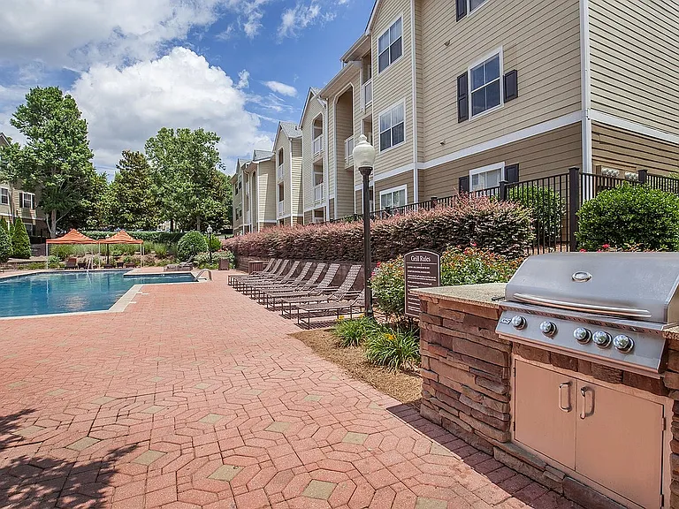 Pool grilling area