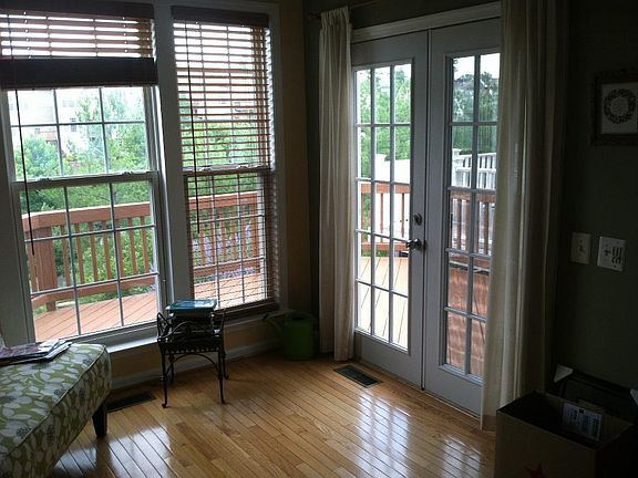 Second-floor entrance to deck from kitchen area