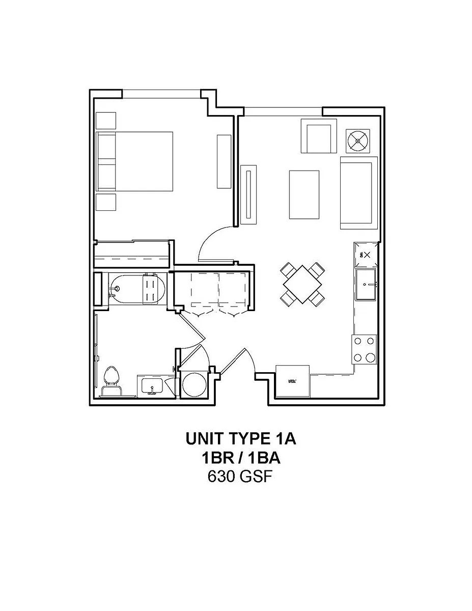 Floor plan 1 Bedroom