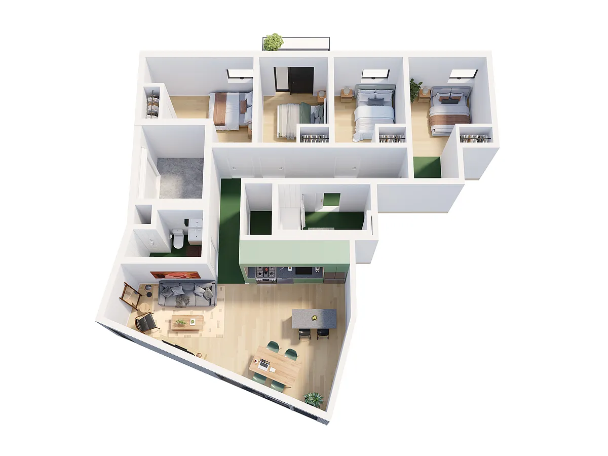 Floor plan Co-Living Sunset