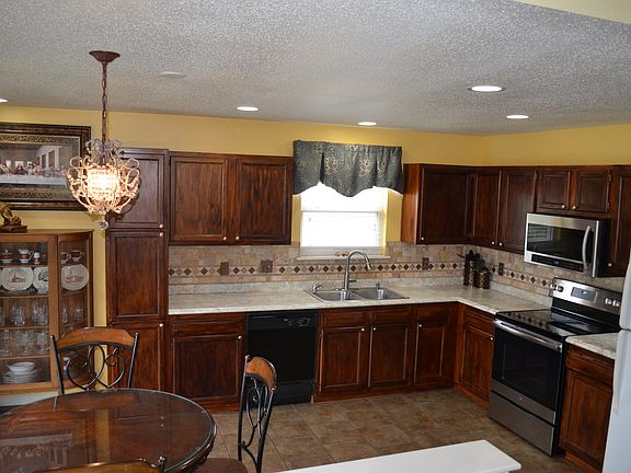 Kitchen with new stove