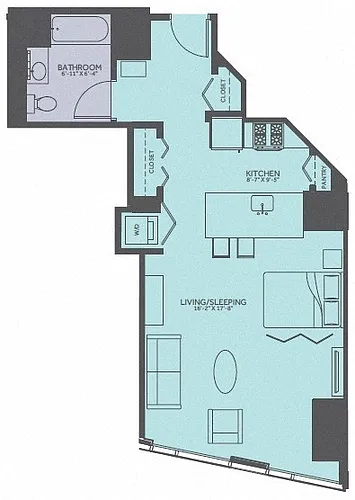 Floor plan Studio 10-Avenue