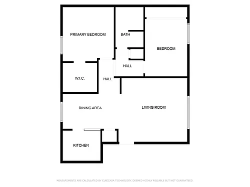 Floor plan 2 Bed 1 Bath