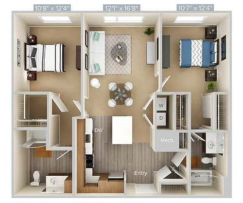 Floor plan B2-1042-apt-211