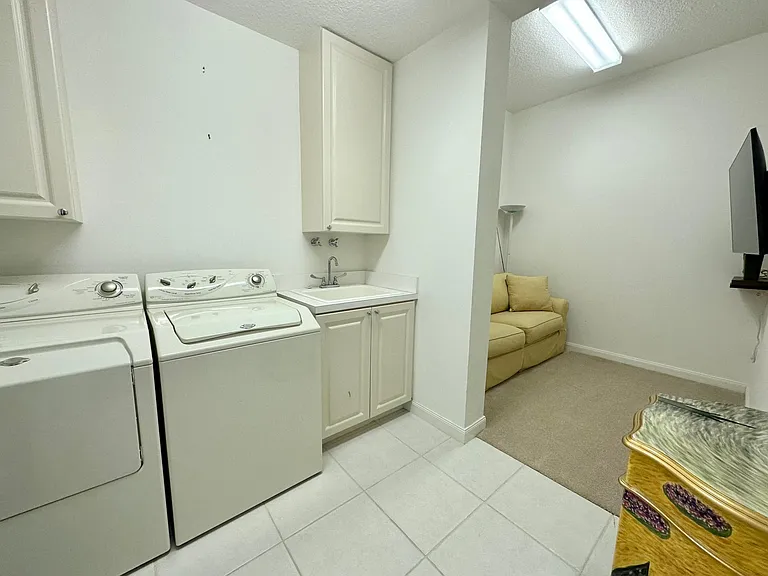 Laundry with den/office
