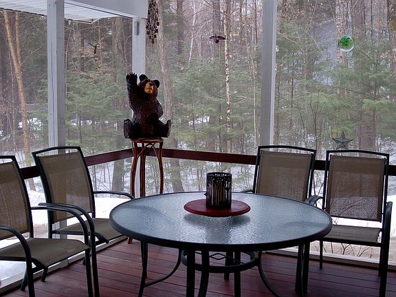 Screened porch teak floor