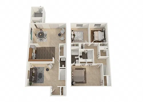 Floor plan Three Bedroom Townhouse