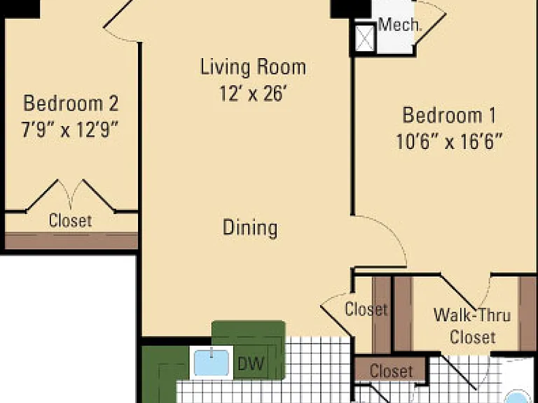 Bronte - 2 Bedroom - 1 Bathroom