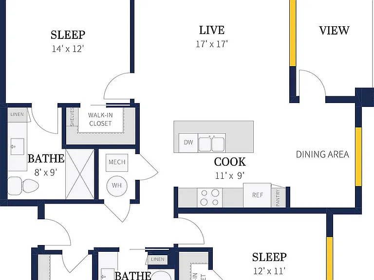 Floor Plan 2G | Arrabelle Apartments | Apartments in Cedarburg, WI Floor Plan 2G | Arrabelle Apartments | Apartments in Cedarburg, WI