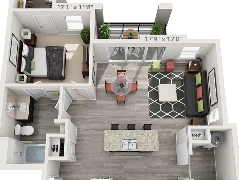 The Cooper 202 - 1x1 - 1 Beds - 1 Baths - 737 Sq. ft.