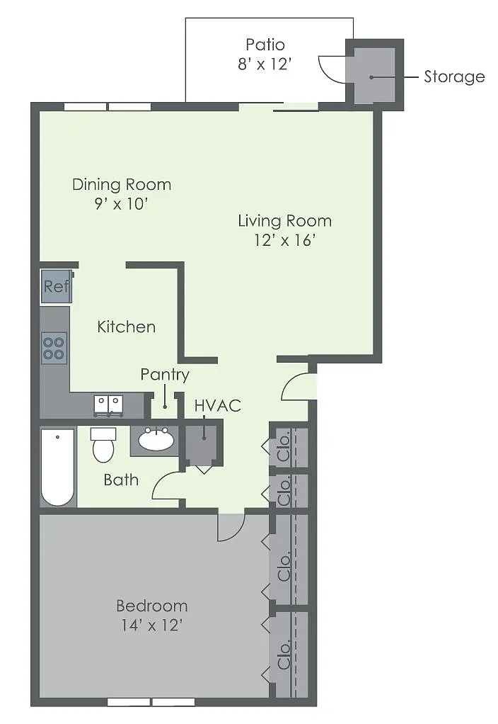 Floor plan 1X1