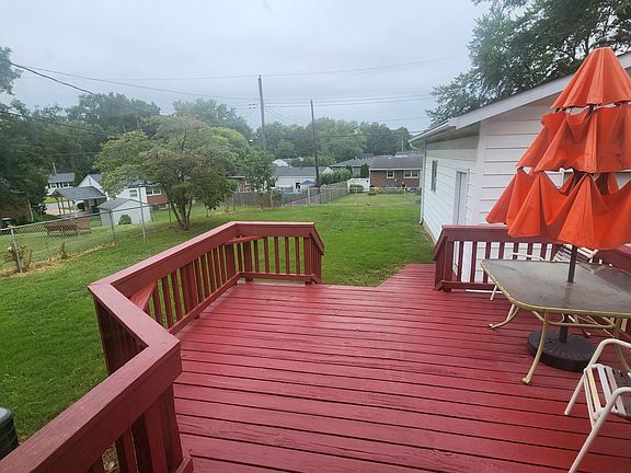 Back yard and deck