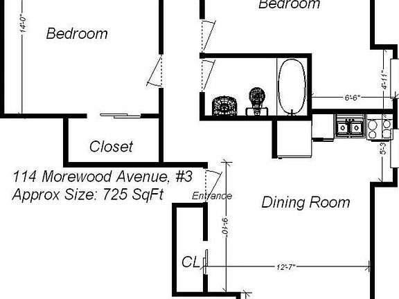 3rd image of 114 Morewood Ave #3