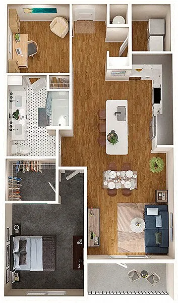 Floor plan Green Hills with Study