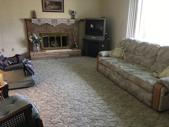 Living room with fireplace