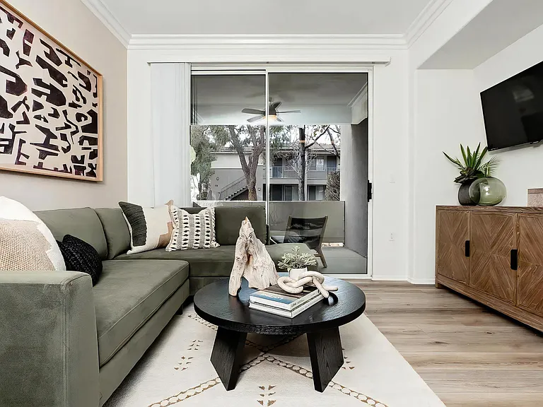 Comfortable Living Area Featuring Sectional Sofa and Outdoor Views