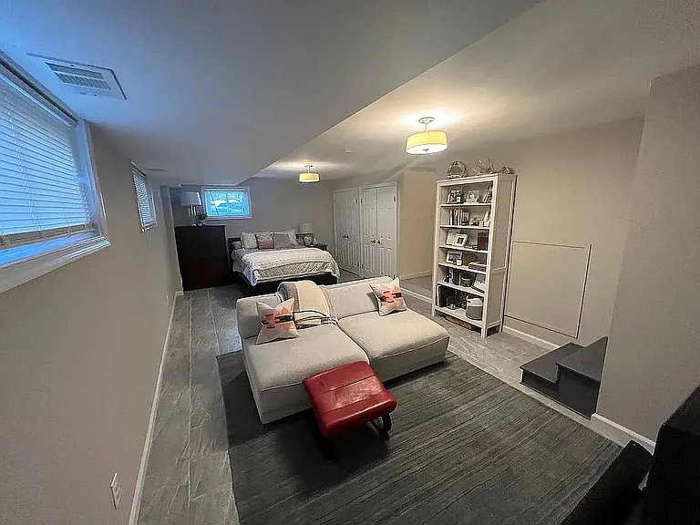Spacious lower level, perfect for Au Pair, guest room or play room.