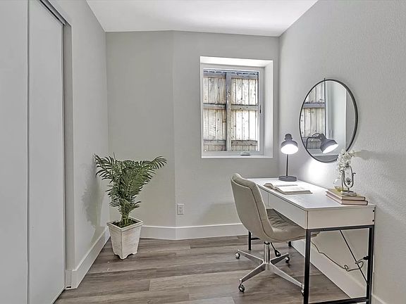 Working space in first bedroom.