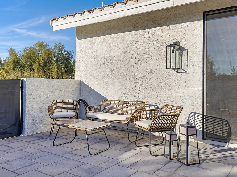 Sitting area on patio