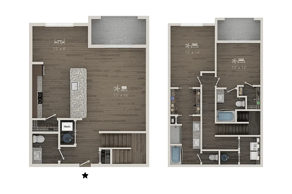 Floor plan B4 Townhome