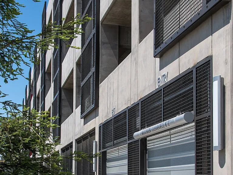 Controlled-access parking garage