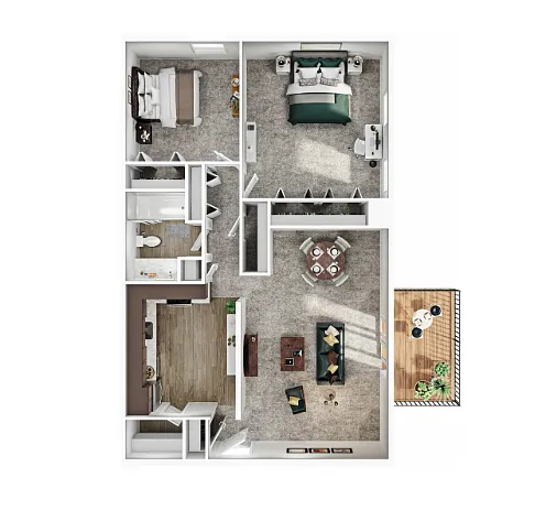 Floor plan 2X1CH BTB