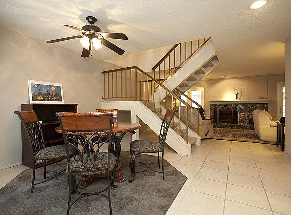 Tiled main level of home