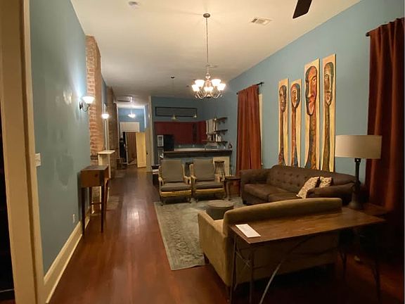 View of living room from front door.