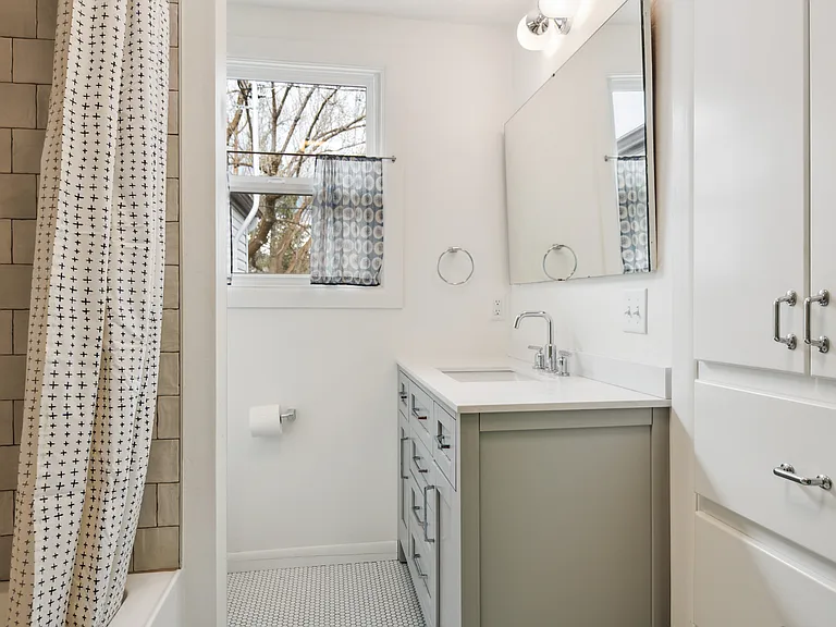 Larger Bathroom with built-ins