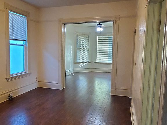 dining room and living room with pocket doors to separate them