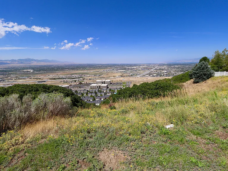 Views of valley from public area across street