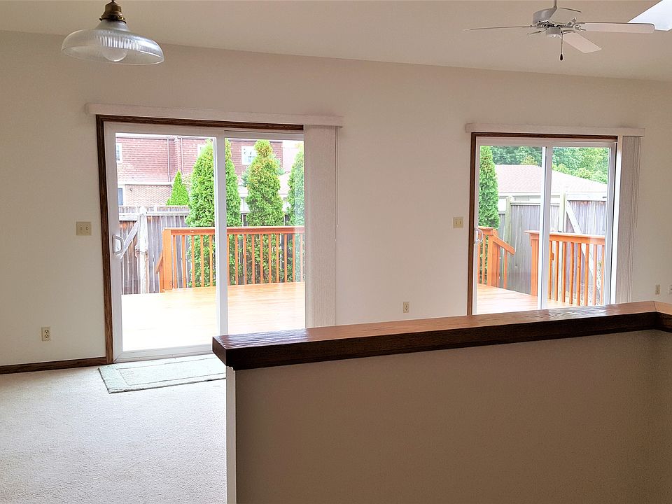 View of dining/living rooms from kitchen.