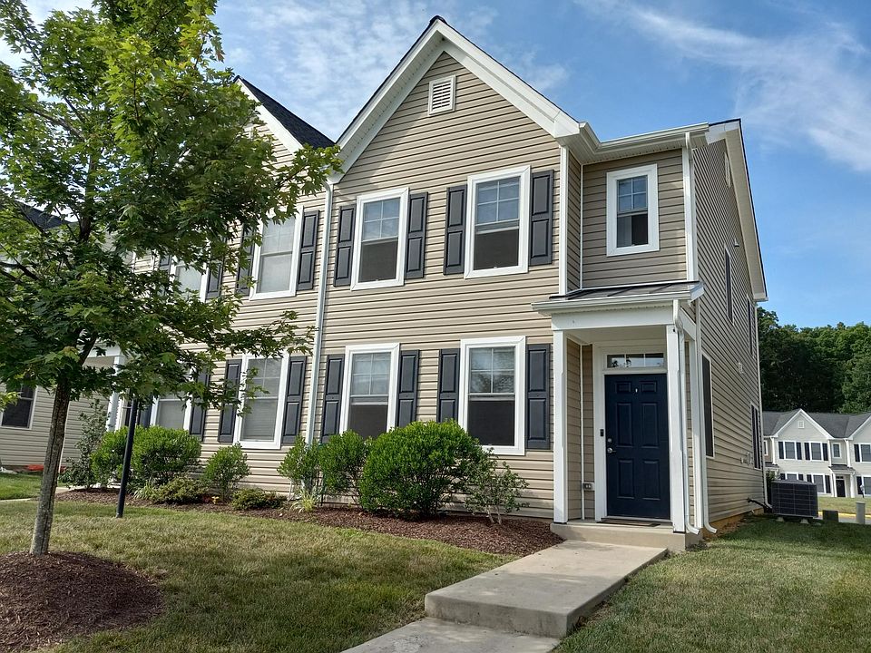 Front door and side yard
