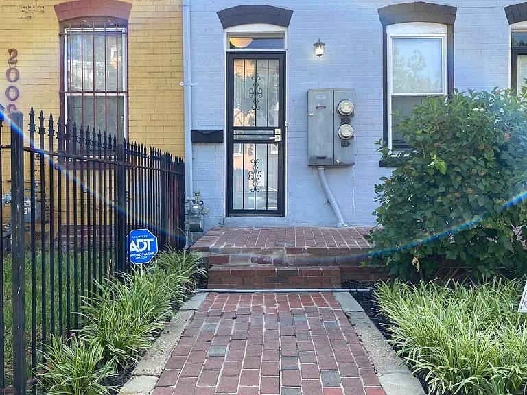 Your front door and walkway from the sidewalk on 4th St.