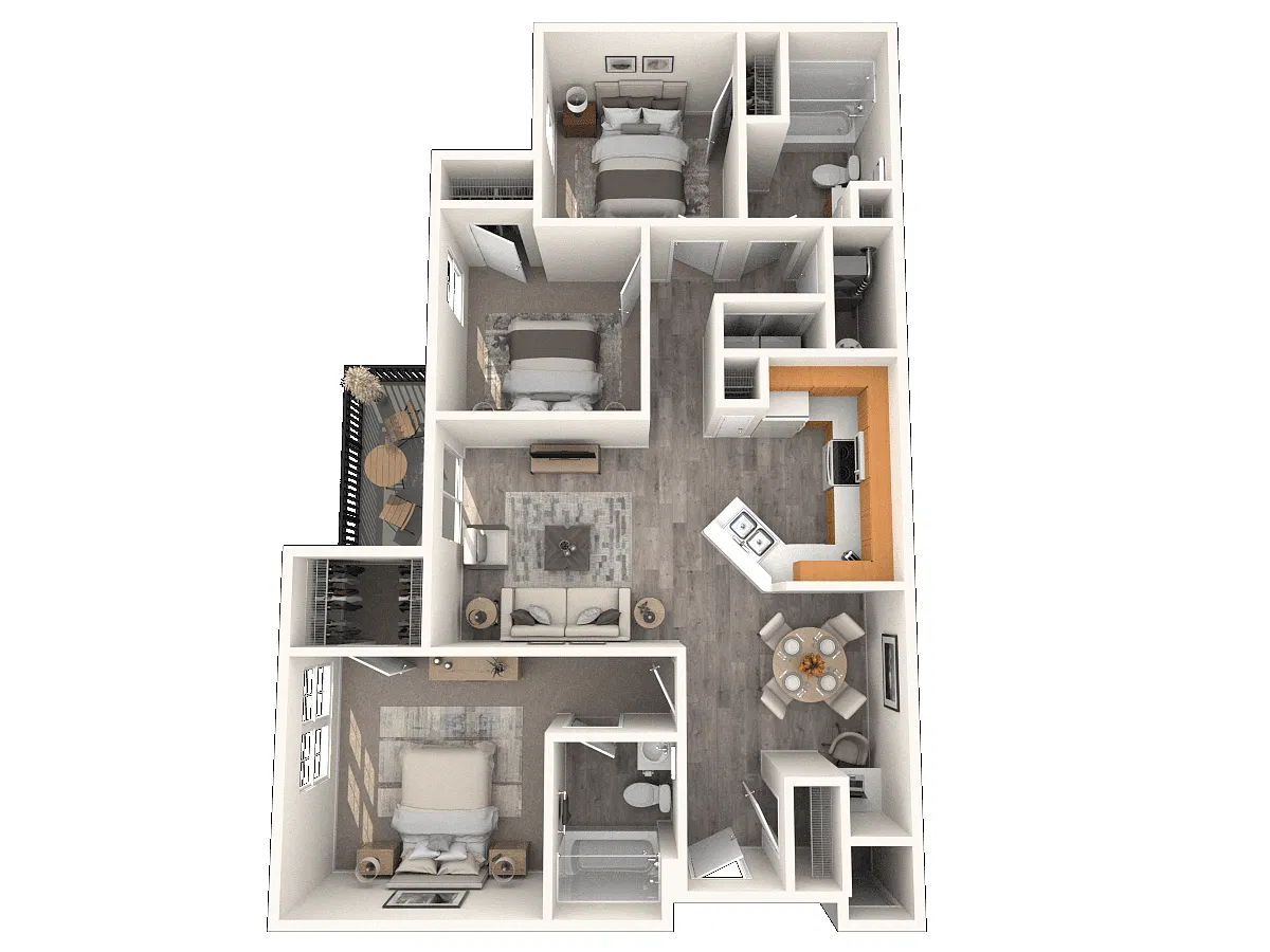 Floor plan Three Bedroom