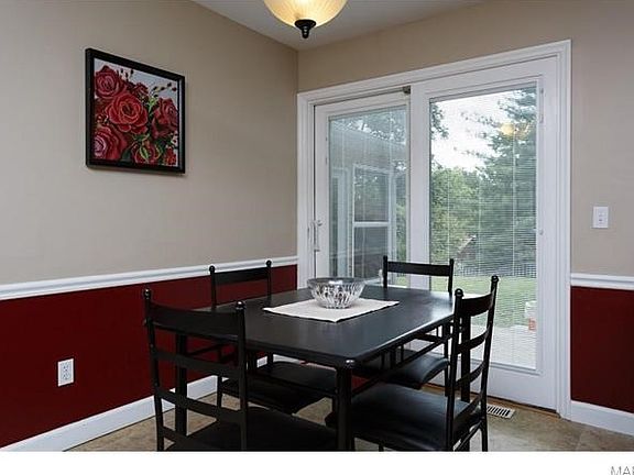 Breakfast room with newer Pella Slider to patio