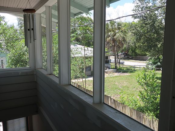 looking out the entrance of the apartment