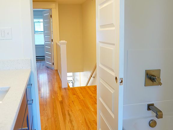 Hallway viewed from bathroom