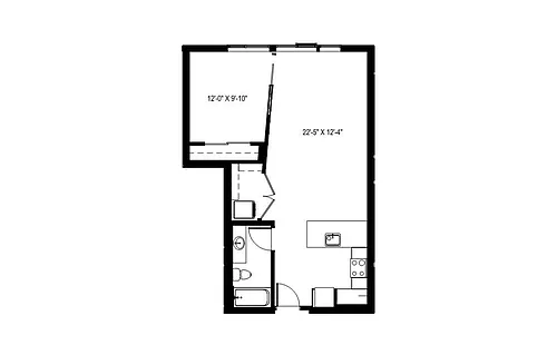 Floor plan 1 Bedroom - A5
