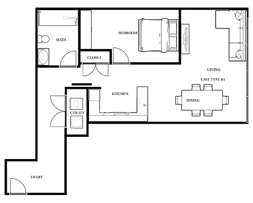 Floor plan 1B