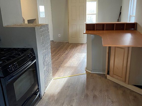 View from kitchen into living room