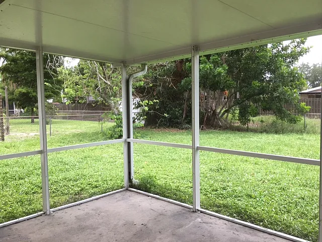 Screened parch in the back