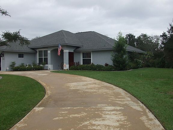 View from circle driveway
