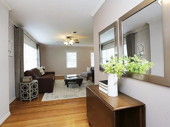 View from the entry way looking onto the living area.