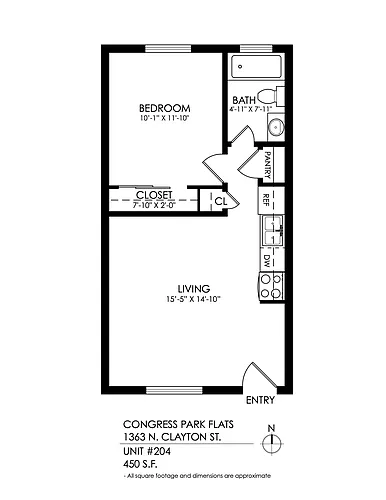Floor plan 1 Bedroom