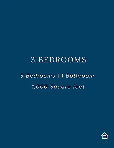 Floor plan 3 Bedroom 1 Bathroom